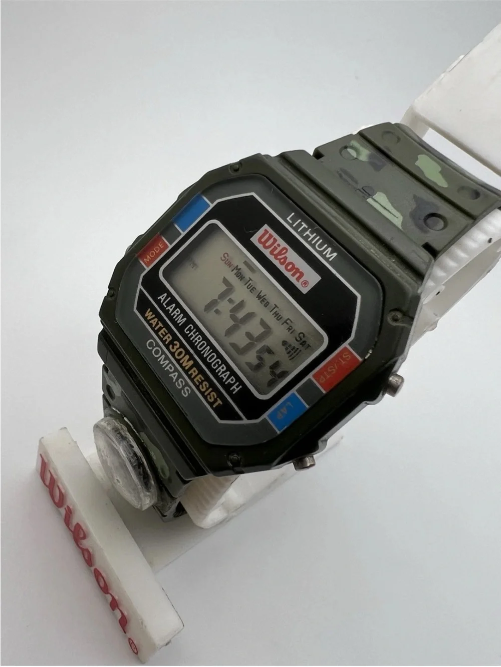 Wilson Digital Sport Watch in Green Camo with Black Dial Accents
